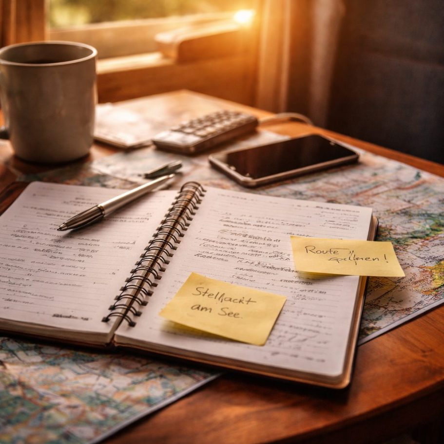 Campingreise planen – ruhig und ohne Druck Campingreise planen – persönliche Tipps für entspannte Wohnmobilreisen